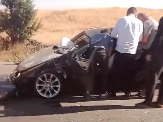 Merzifon’da otomobil takla attı: 1 yaralı