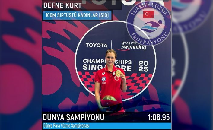Milli yüzücü Defne Kurt’tan 5. dünya şampiyonluğu