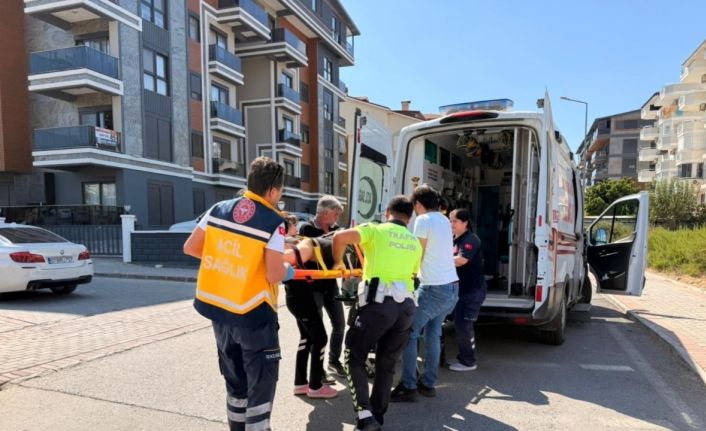 Motosikletten düşen sürücü yaralandı