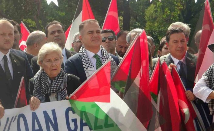 Muğla’da Gazze için Sumud Filosu’na destek mitingi