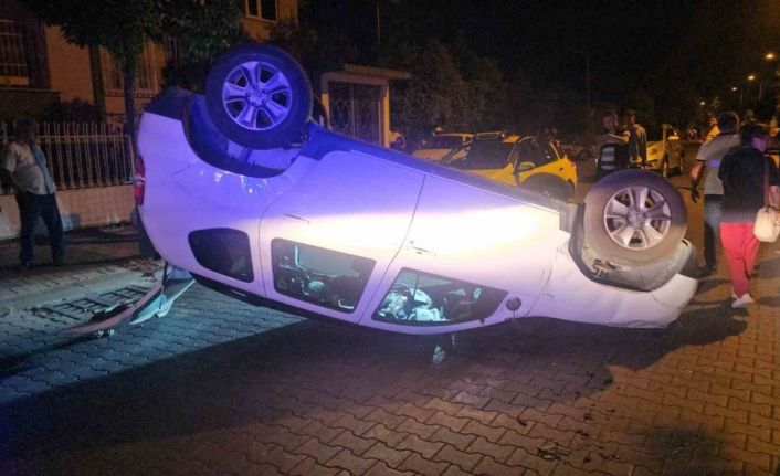 Nazilli’de otomobil takla attı, sürücüsü yaralandı