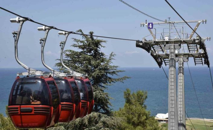 Samsun’da teleferiğe yoğun ilgi