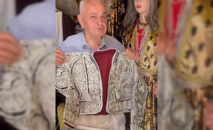 Simli gümüş iplikle işlenen nadide bir giysi ‘Sarka’