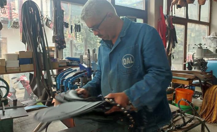 Yarış atlarının eyerleri Beypazarı’nda yapılıyor