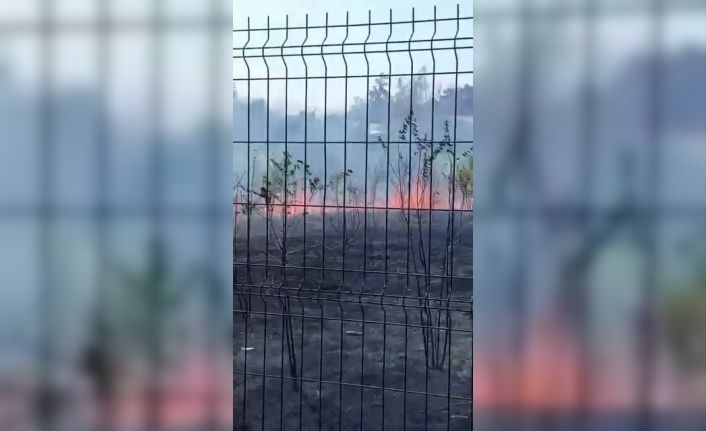 Ziraat meslek lisesinin bahçesi alevlere teslim oldu