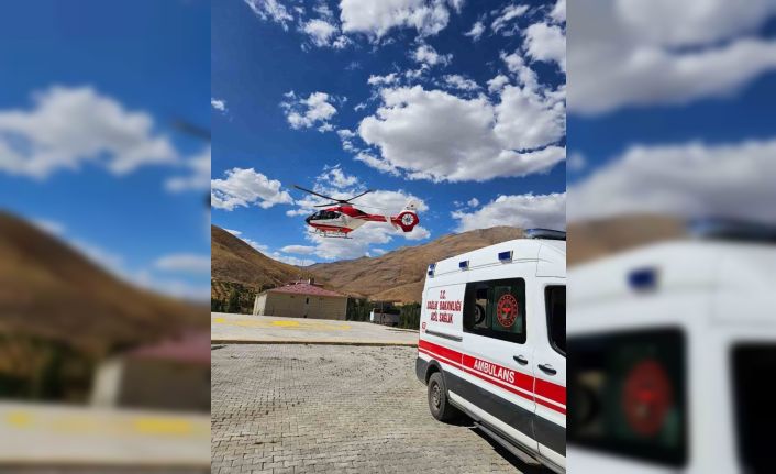 60 yaşındaki kalp hastası helikopter ambulansla Van’a sevk edildi