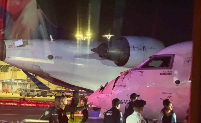 ABD’de LaGuardia Havalimanı’nda taksi sırasında iki yolcu uçağı çarpıştı: 2 yaralı