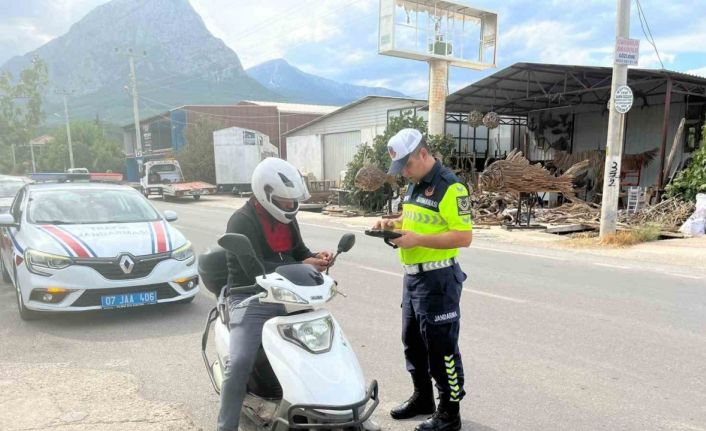 Antalya’da jandarmadan şok motosiklet denetimi