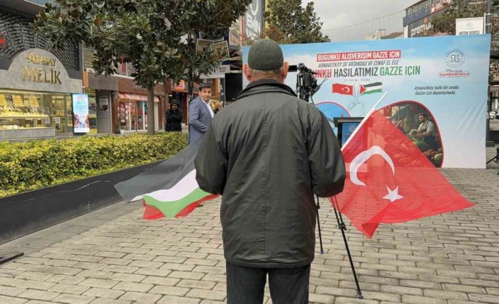 Arnavutköy’de Gazze için tek yürek