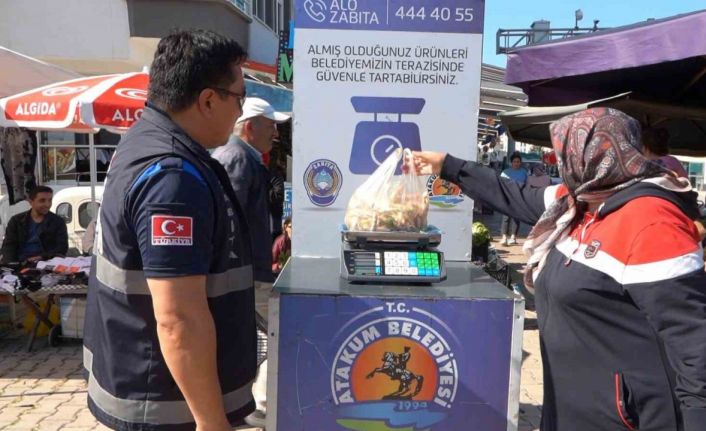 Atakum Belediyesi’nden semt pazarlarında tartı hizmeti
