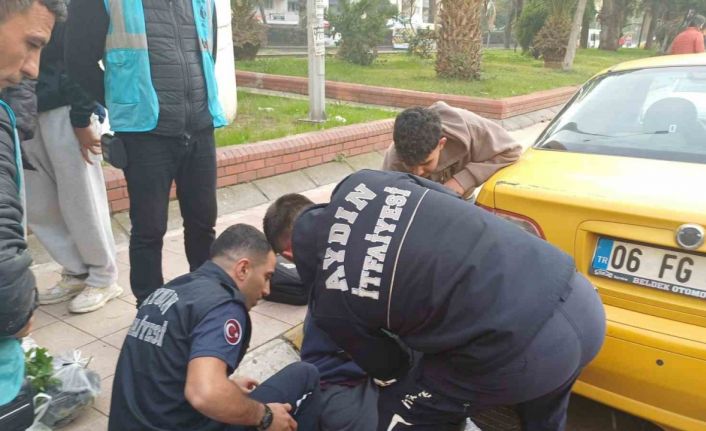 Ayağı mazgala sıkışan şahsı itfaiye ekipleri kurtardı