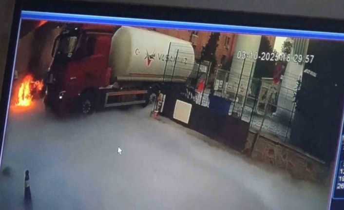 Aydın’da faciadan dönüldü: Sıvı oksijen tankı dolumu sırasında yangın çıktı
