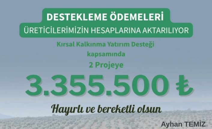 Aydın’da kırsal kalkınmaya 3 milyon TL destek