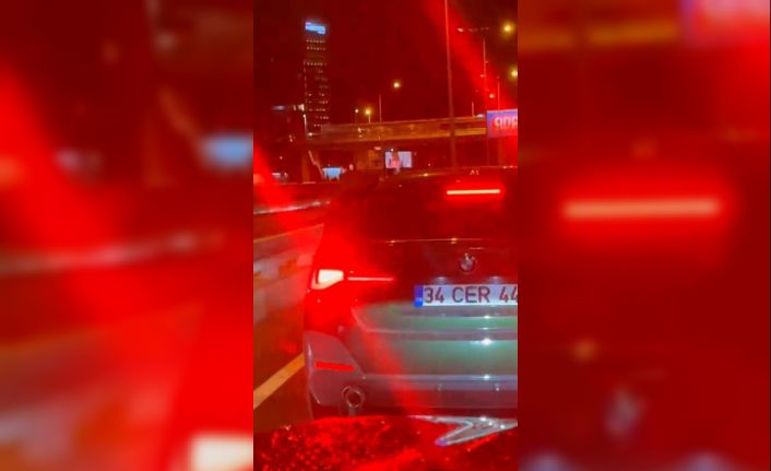 Bakırköy’de bir maganda trafikte tartıştığı kadın sürücüyü böyle darp etti