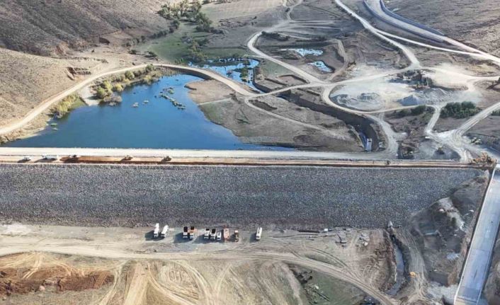 Bayburt’ta yapımı devam eden Yelpınar Göleti’nde sona yaklaşıldı