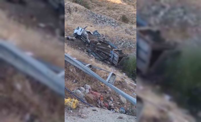 Bingöl’de hayvan taşıyan kamyon şarampole yuvarlandı: 2 yaralı, çok sayıda küçükbaş telef oldu