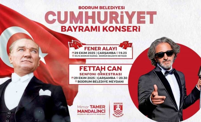 Bodrum’da ünlü sanatçı Cumhuriyet konserinde sahne alacak
