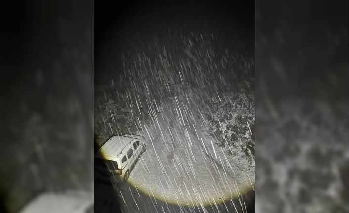 Bolu’nun yüksek kesimlerine kar yağdı