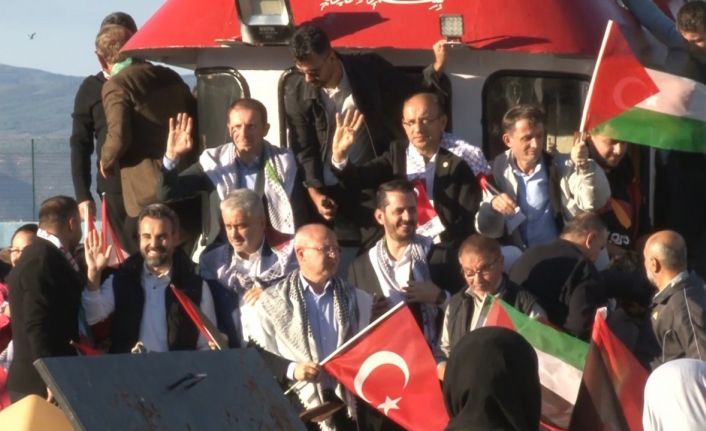 Bursa’da Filistin’e destek için tekneler denize açıldı