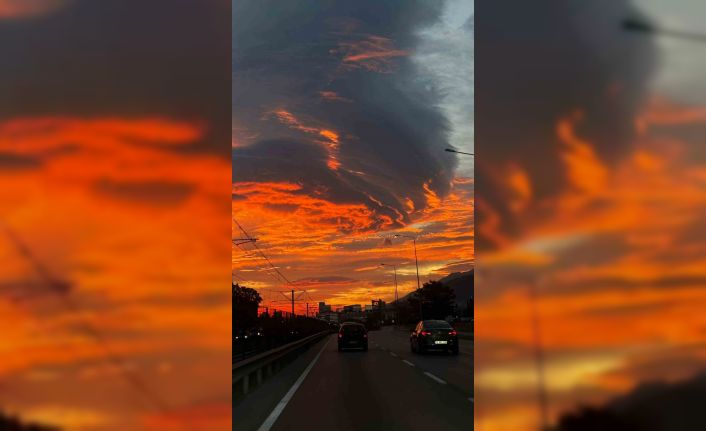 Bursa’da sabah gökyüzünü kaplayan ilginç bulut dikkat çekti