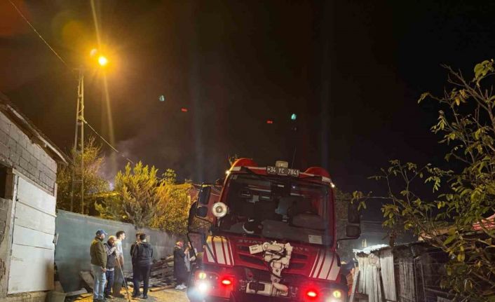 Çatalca’da samanlık yangını eve sıçradı, 4 hayvan telef oldu