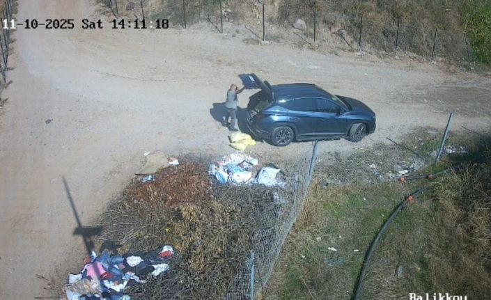 Çevreyi kirletti, kameralardan kaçamadı