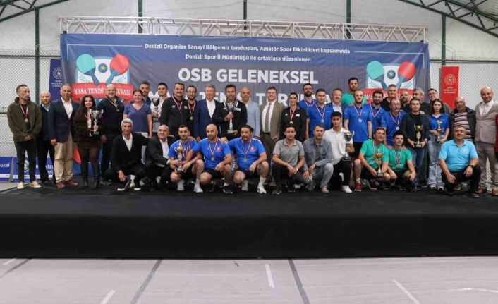 Denizli OSB 6. Masa Tenisi Turnuvası şampiyonları belli oldu
