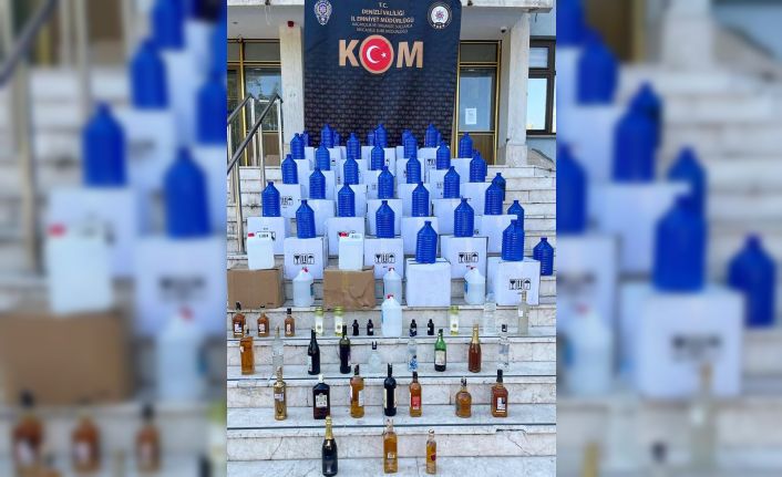 Denizli’de 642 litre kaçak alkol  yakalandı