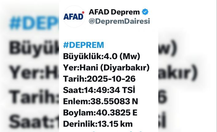 Diyarbakır’da korkutan deprem