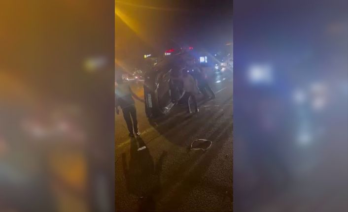 Diyarbakır’da otomobil takla attı: 1 yaralı