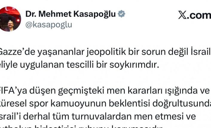 Dr. Mehmet Kasapoğlu’ndan FIFA’ya tepki
