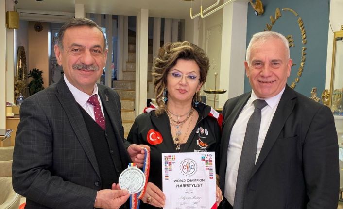 Dünya 2.’si kadın kuaför Denizli’nin gururu oldu