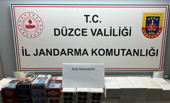 Düzce’de 86 bin makaron ele geçirildi