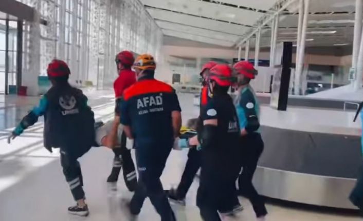 Elazığ Havalimanı’nda deprem tatbikatı