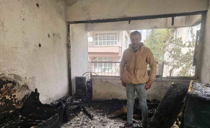 Evi yanan baba yardım bekliyor