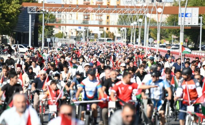 Filistin’e destek için pedal çevirdiler