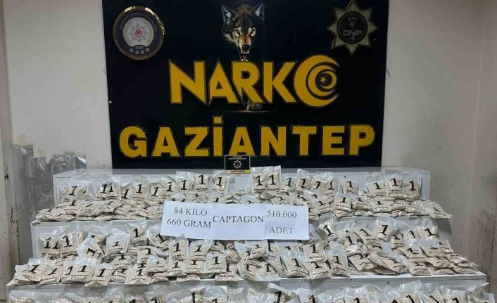 Gaziantep’te 510 bin adet uyuşturucu hap ele geçirildi: 1 şahıs tutuklandı