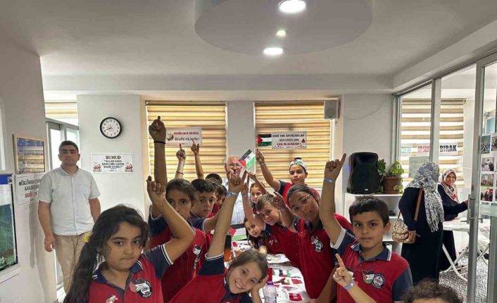 Gazipaşa’da Filistinli çocuklar için resim etkinliği düzenlendi