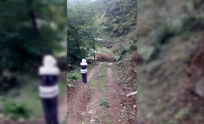 Giresun’da köy yolu arazi sahibi tarafından kapatıldı