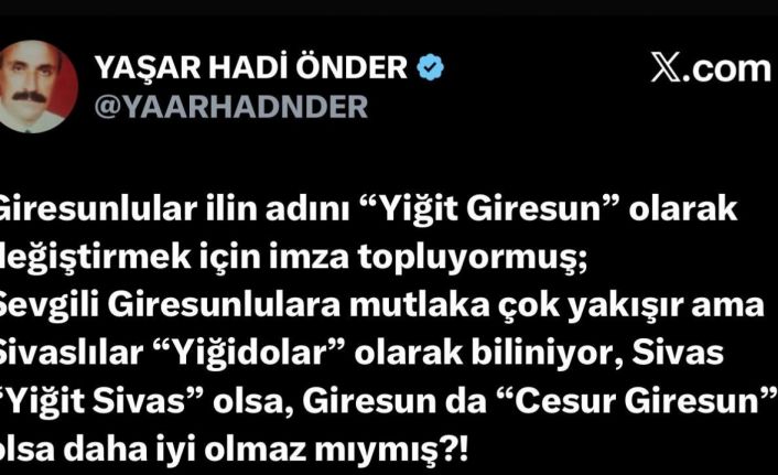 Giresun’un "Yiğit" hamlesi Yiğidolar’ın tepkisini çekti