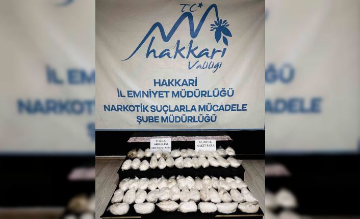 Hakkari’de 31 kilo uyuşturucu ele geçirildi