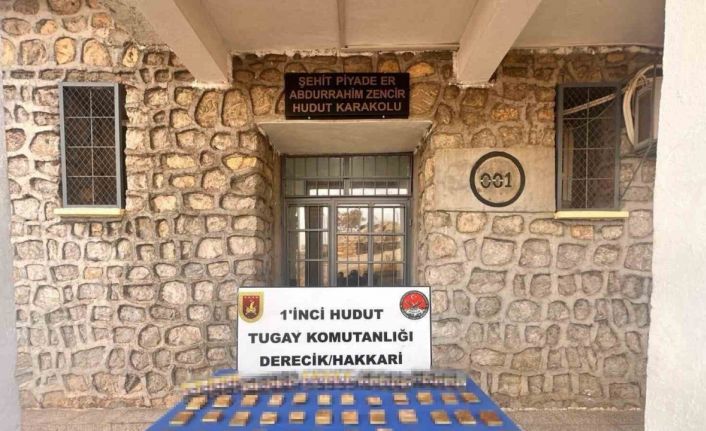 Hakkari’de 36 kilo sarma altın ele geçirildi