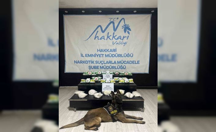 Hakkari’de 43 kilo uyuşturucu ele geçirildi