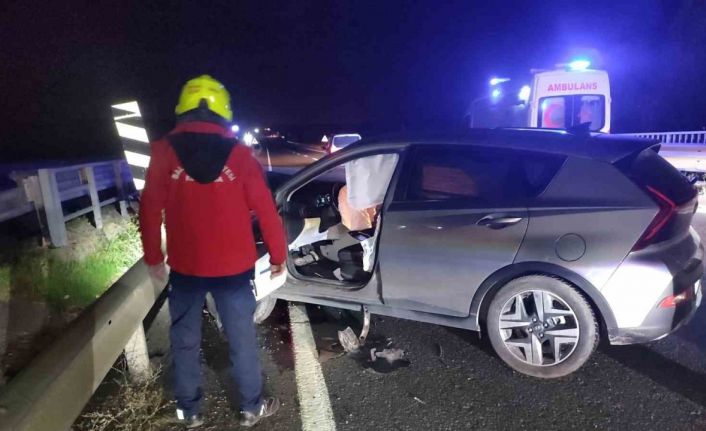 Havran’da otomobil ile motosiklet çarpıştı: 1 yaralı