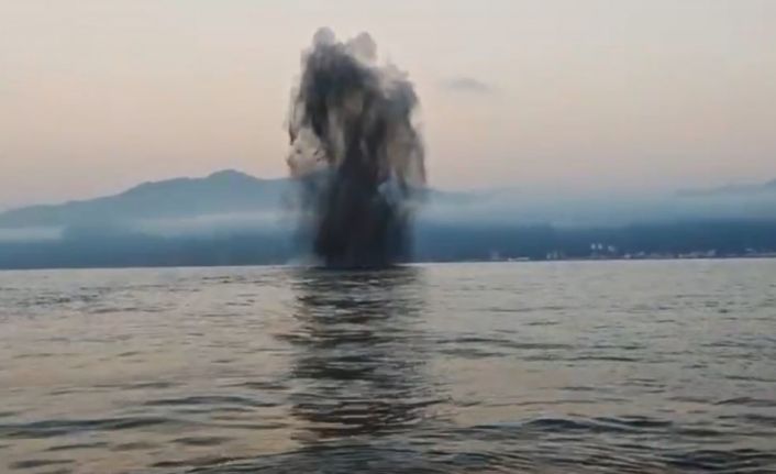 Hopa açıklarındaki insansız deniz aracı kontrollü şekilde imha edildi