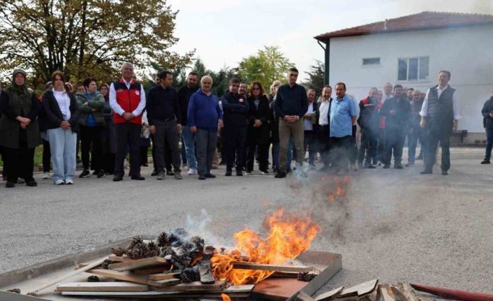 İl Tarım ve Orman Müdürlüğünde yangın ve tahliye tatbikatı