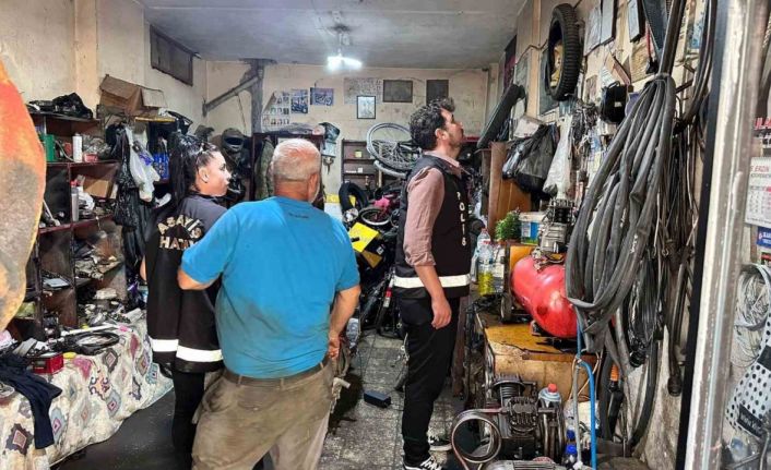 İskenderun’da motosiklet tamircileri denetlendi