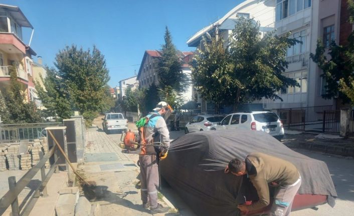 Isparta’da temizlik çalışmalarında araçlara brandalı önlem