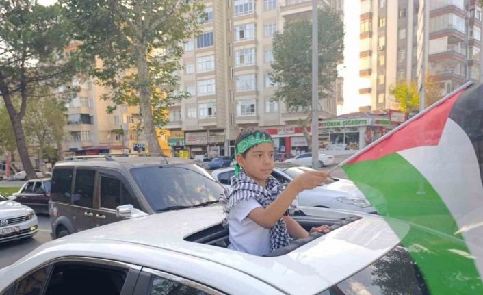 Kahramanmaraş’ta Filistin’e destek konvoyu