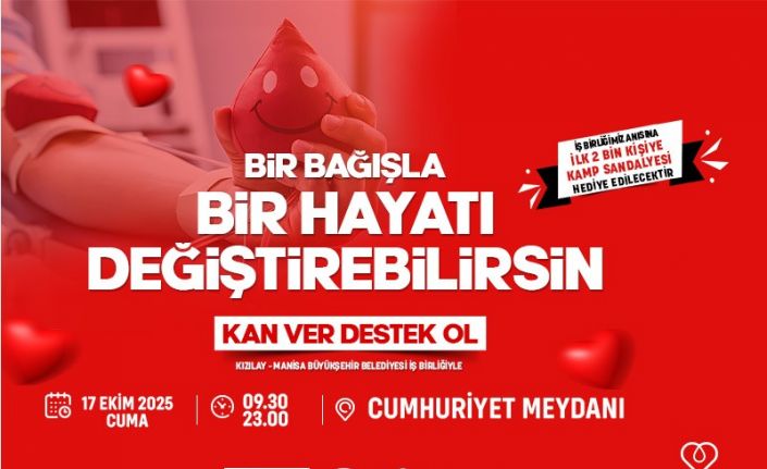 Kan bağışında bulunanlara kamp sandalyesi hediye